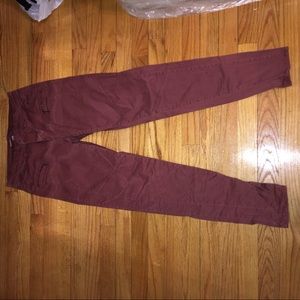 Burgundy cargo pants